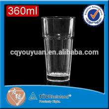 360ml bulk wholesale high flint glass cup custom logo hot drink glasses