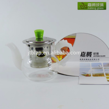 Good quality glass teapot with stainless steel infuser yixing teapot