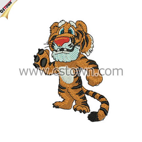 Tiger custom embroidery patch garment accessory