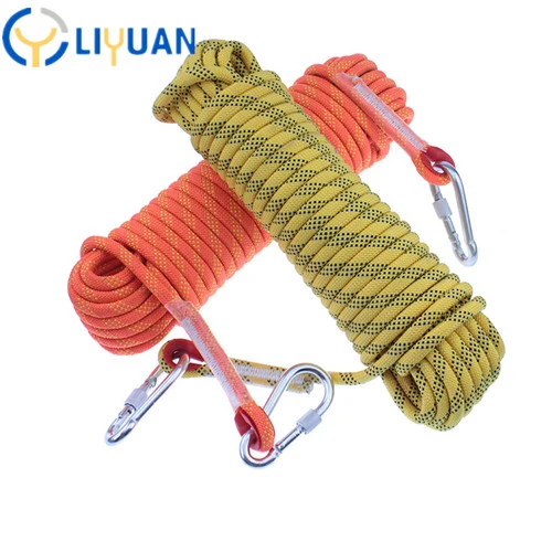 100% Polyester Braided Rock Climbing Rope with Hooks