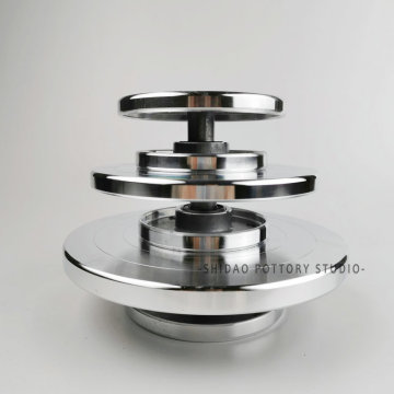 HQ DIY Clay Sculpture Pottery Swivel Plate Aluminium Lazy Susan Turntable Quiet Smooth Bearing Solid Double Side Working Table