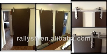 Wooden sliding door hardwares system