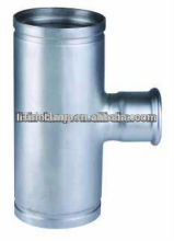 shot blasting stainless steel grooved pipe reducing tee 304 316L