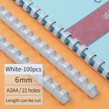 6mm White Plastic Binding Comb Ring A4 Notebook 21 Rings