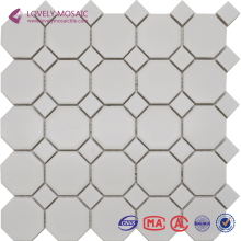 Japanese irregular white ceramic mosaic tile