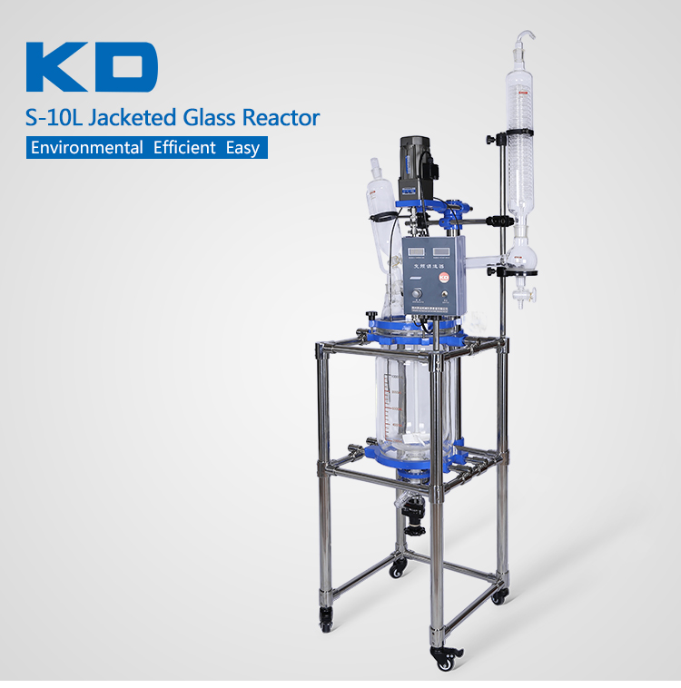 Lab vacuum fractional distillation glass reactor