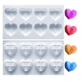 Food Grade Diamond Heart Silicone Mold for Cake