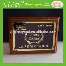 Wholesale wood plaque with laser engraving crystal blanks for corporate anniversary gift