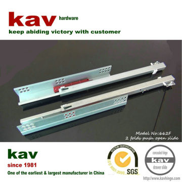 half extension touch to open concealed rail