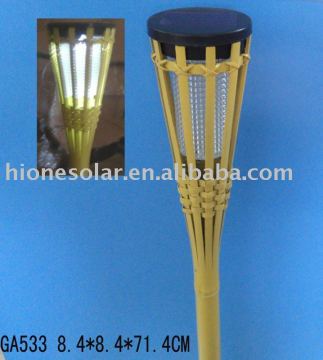 Solar bamboo light