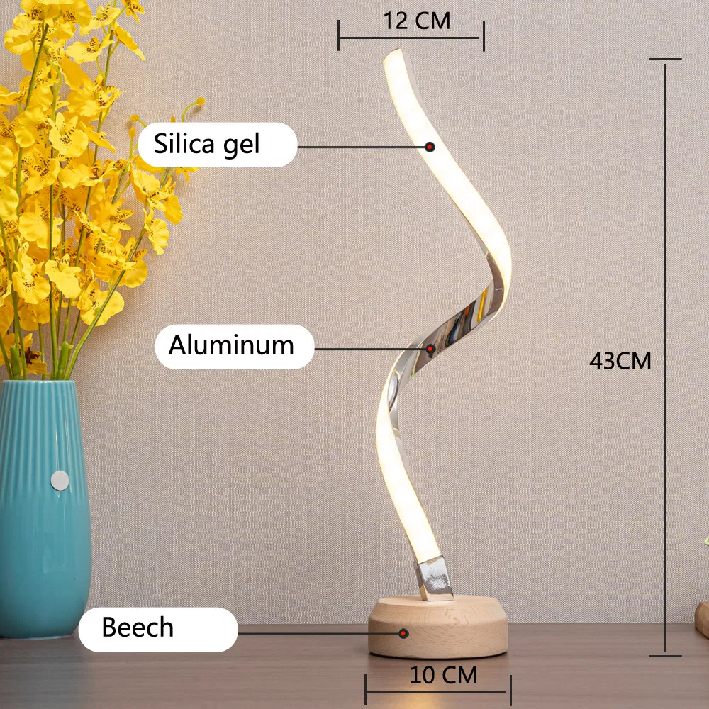 RGB Colourful LED Night Light Bedside Lamp Table Lamp