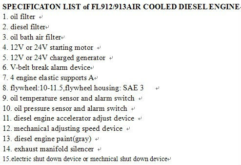 Air Cooled Duetz Diesel Engine 6 Cylinders F6L912 75hp diesel engine