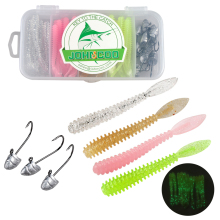 JOHNCOO 57mm Luminous Soft Swim Bait Trout Artificial Fishing Lures