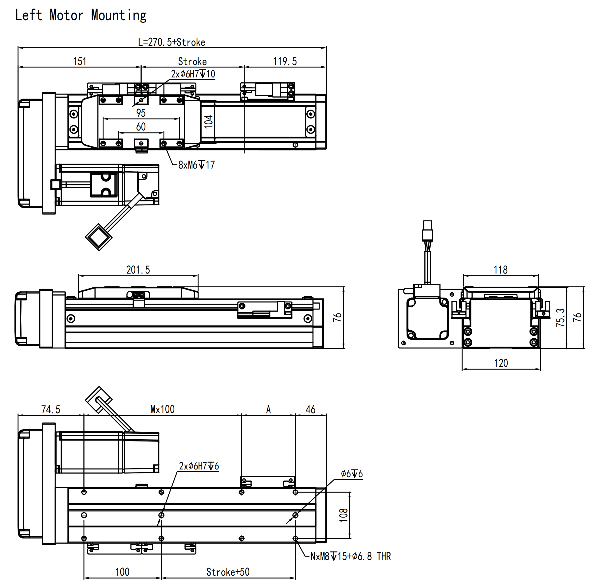 ATH120 linear module left mount