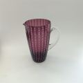 Purple and white dots drinking glass set