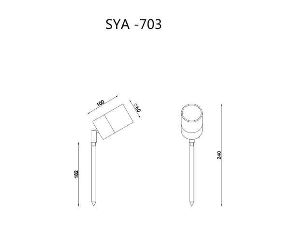 Outdoor spotlights for garden lighting