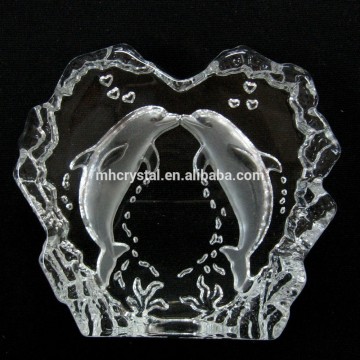 Dolphins Crystal Sculpture iceberg MH-10092