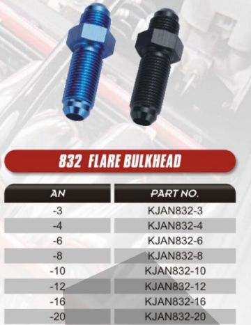 Flare bulkhead JIC thread