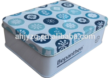 Cheap metal cosmetic boxes with plastic foam/rectangular embossed lipstick boxes