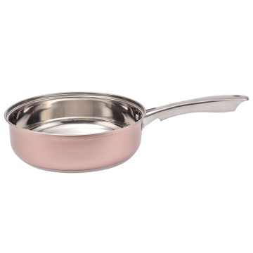 Frying pan kitchen with heat resistant long handle