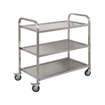 Three Layers Square Tube Stainless Steel Dining Cart