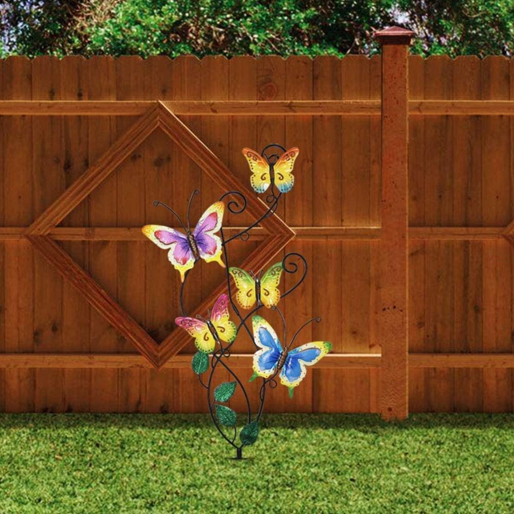 Decoração de estaca de jardim de borboleta