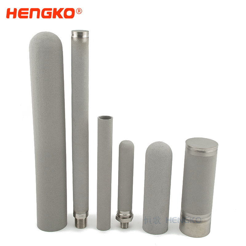 HENGKO sintered micro porous SS 316L stainless steel filter cylinders tube  high-precision filter tube for pharmaceutical