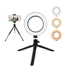 Mini 6 Inch LED Ring Light with Separate Phone Holder for YouTube Videos