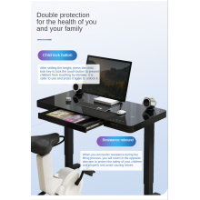 Luxuriöser, höhenverstellbarer, ergonomischer Arbeitsschreibtisch aus Glas