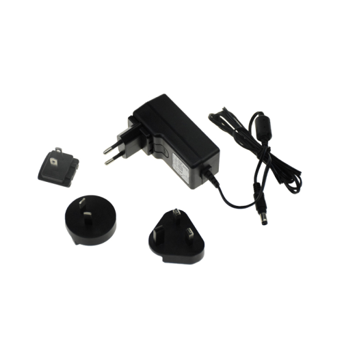 Adaptador de carregador de parede 18W 12V-1.5A com plugue intercambiável