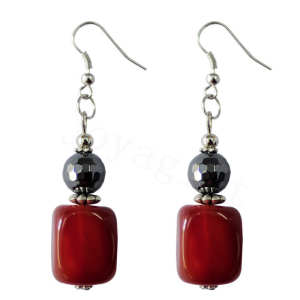 Natural Gemstone Agate Earring