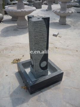 black granite fountain