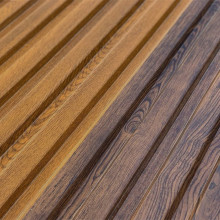 Fence in Matt Wood-like Color Metal