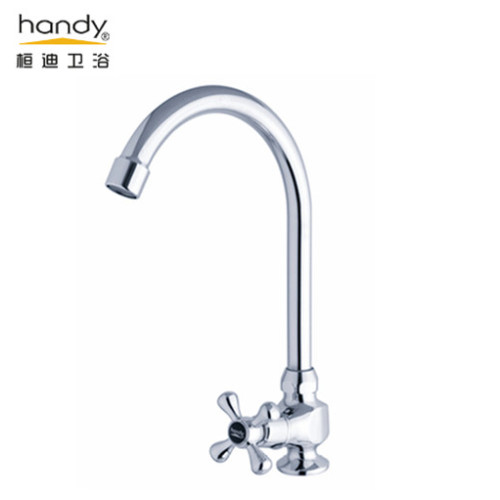 Single Cross Handle kitchen Cold Brass Tap