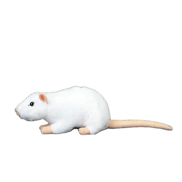 Simulated Real Life Mini White Rat Plush Toy