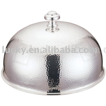Silver Plated Dome Cover( hammer-dots affection)