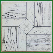 Brushed engineered oak parquet flooring