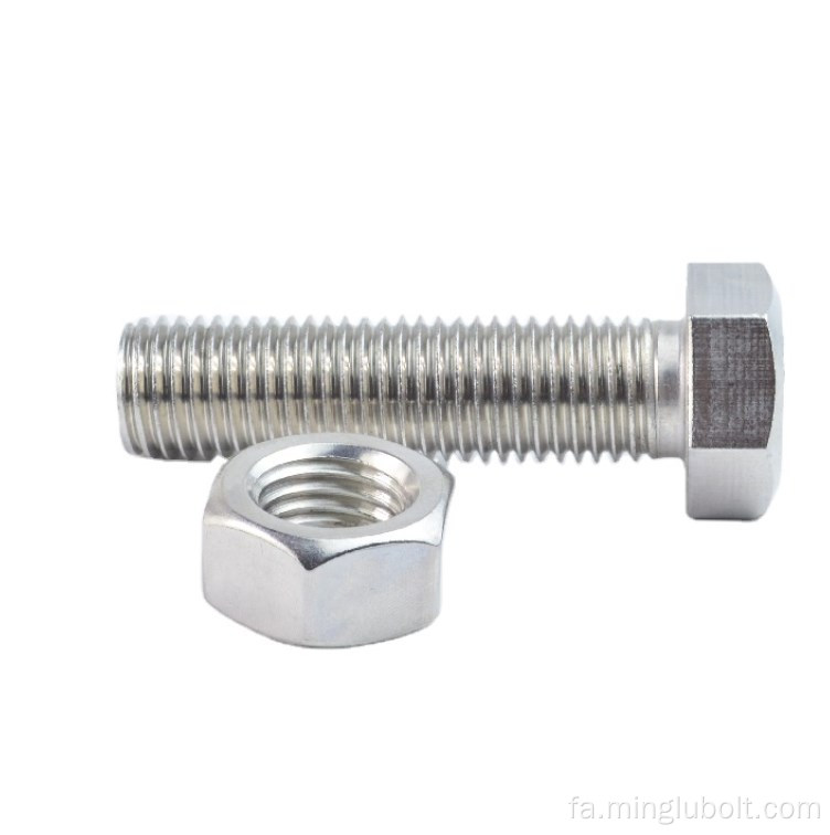 OEM / ODM Fastener DIN933 / 931 فولاد هگز سر پیچ پیچ