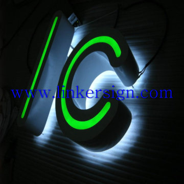 LED acrylic front lit custom business logo