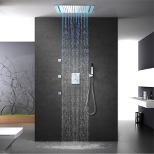 50x36cm LED Shower Head Ceiling Bathroom Shower Faucet