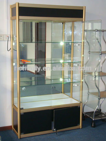 Lockable storage cabinets with glass door, Lockable display cabinets with LED light