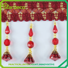 Handmade beaded tassel fringe curtain trimming for Curtain decoration