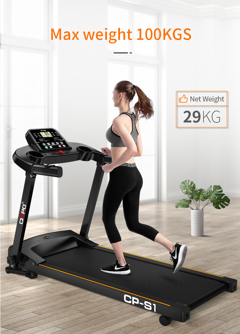 CIAPO Easy Folding Treadmill for Home Use,with Holder, Heartbeat Sensor and 3-Level Incline 1.5HP Electric Treadmill Jogging Ma