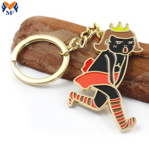 Metal cute animal personalized engraved logo keychain