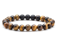 Tiger Eye Stone Pärlor Armband Elastisk