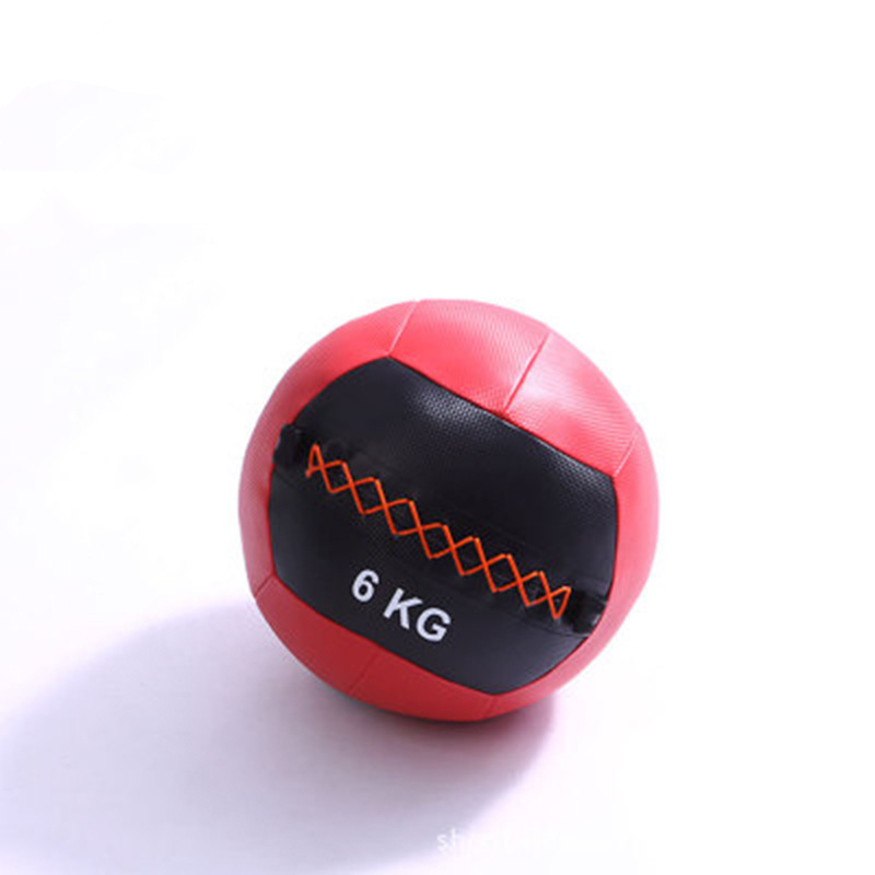 Gym Exercise  Durable PU Leather Soft Medicine Wall Hanging Ball For Weight Training