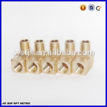 Squared hydraullic machining fitting brass