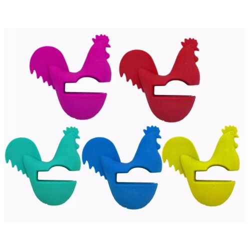 Alat memasak Silicone Rooster Shape Pot Clips Holder