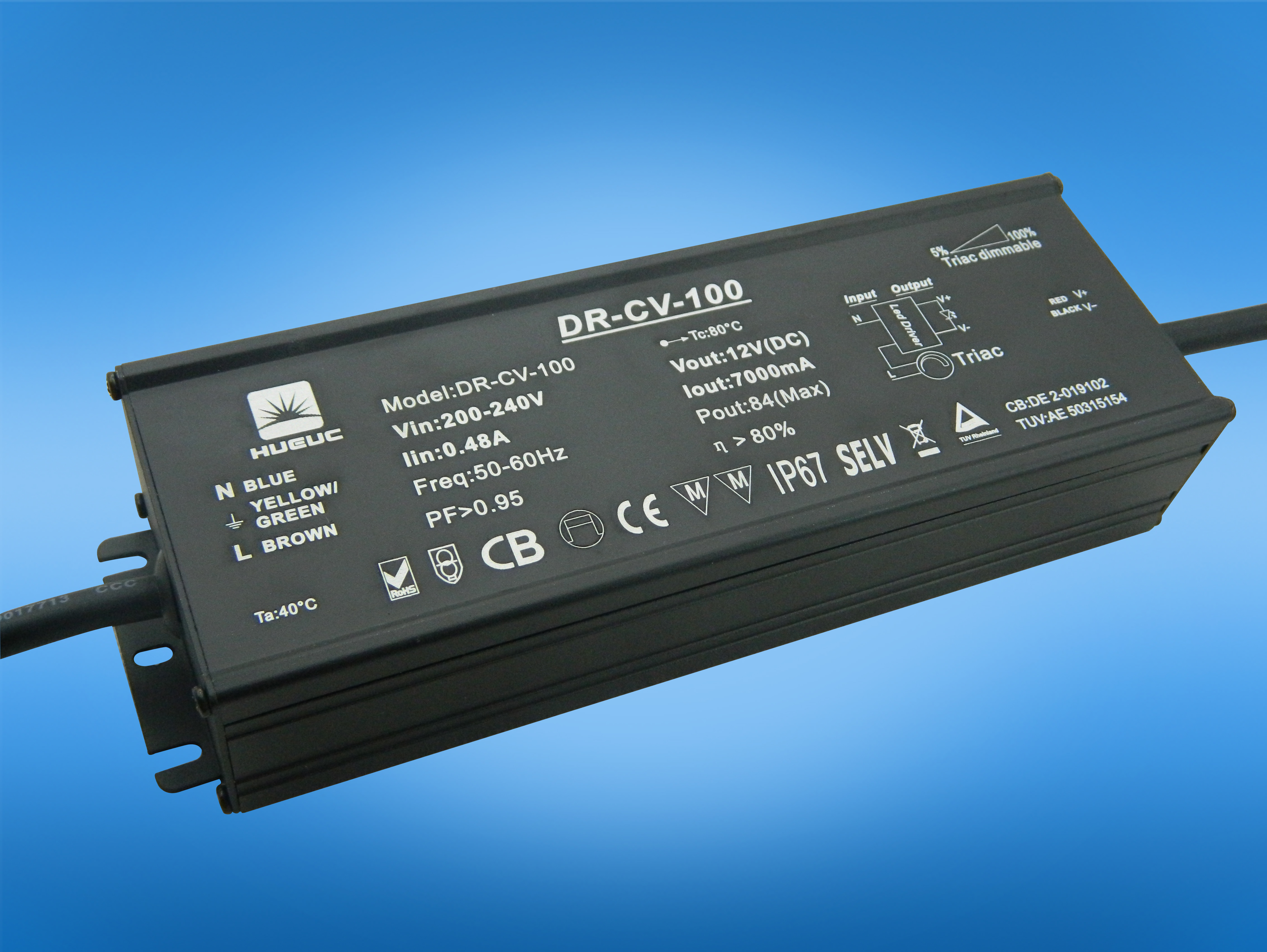 100W Dimming Waterproof LED Driver with Ce RoHS