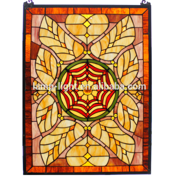 TW1824055 W18"H24" tiffany panel, hanging panel, tiffany windows, stained glass panel, stained glass windows